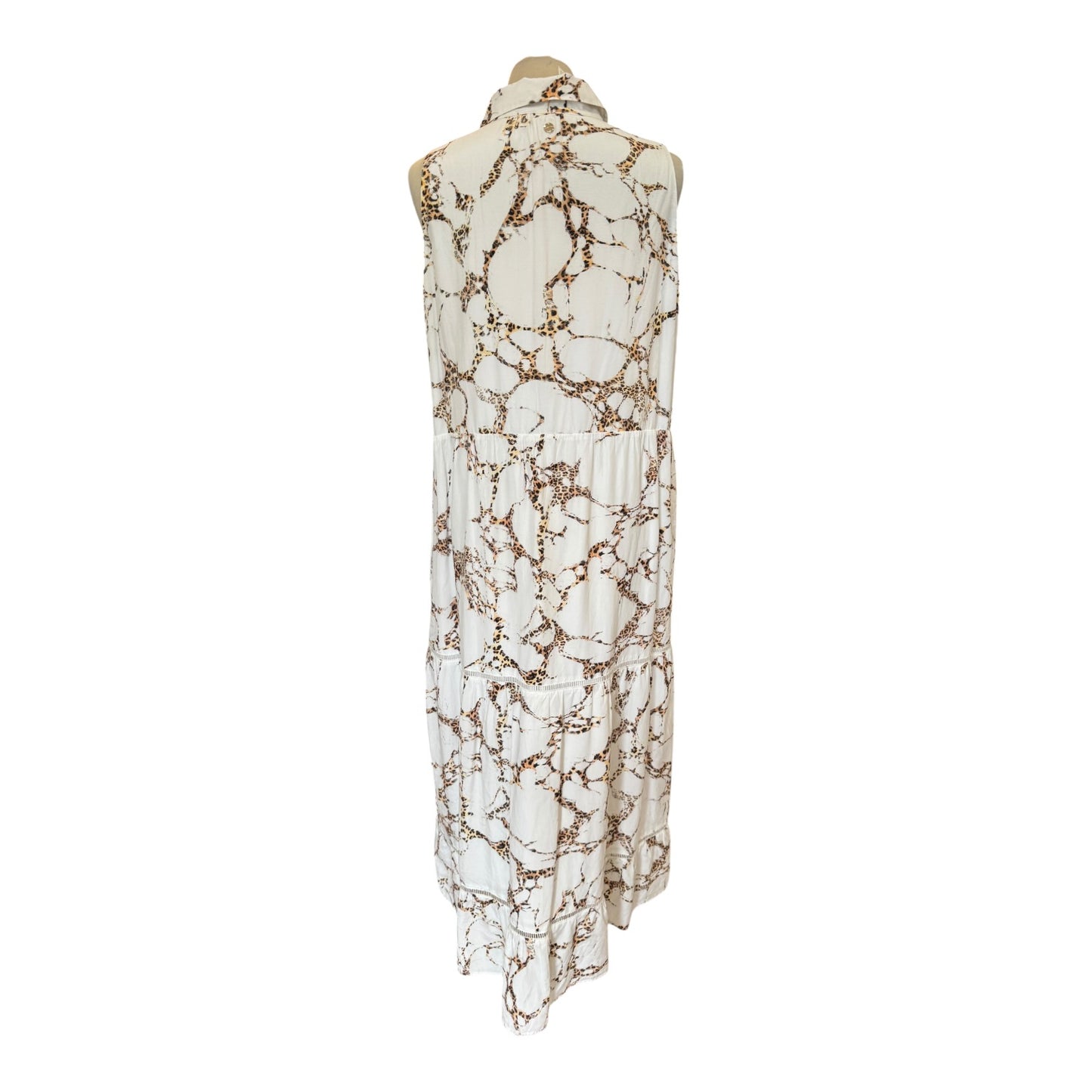 Marc Cain White Animal Pattern Sleeveless Dress - 14