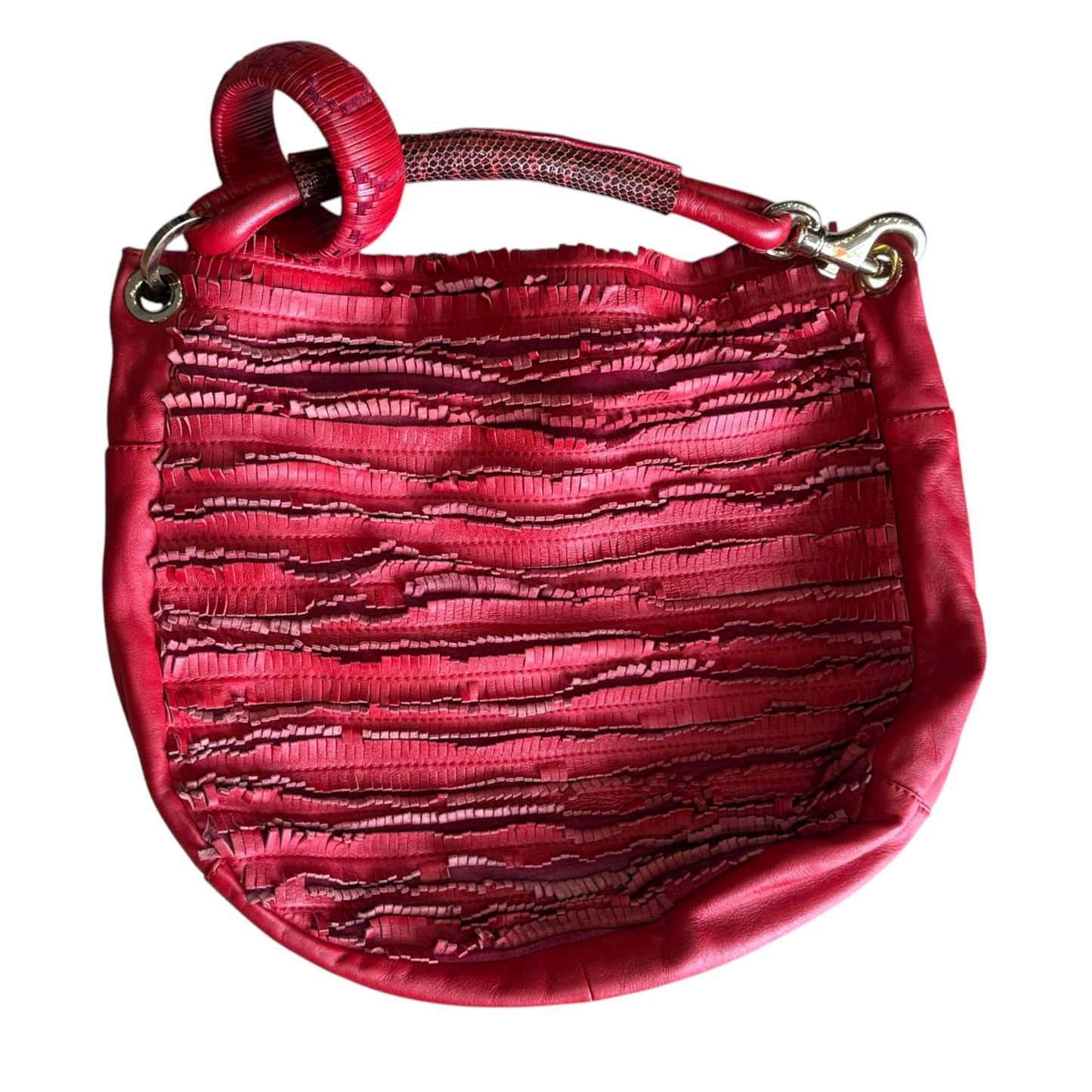 Jimmy Choo Red Leather Shoulder Bag