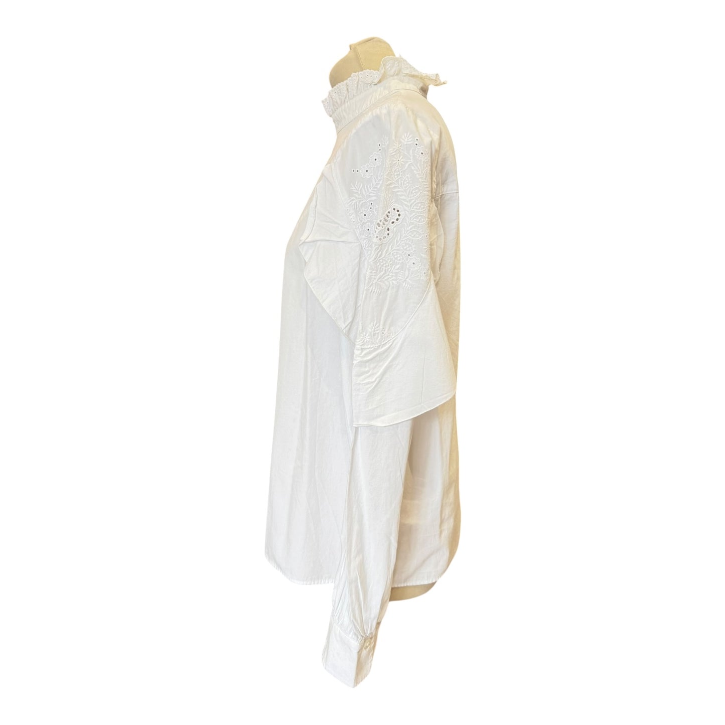 See By Chloe Broderie Anglaise Cotton Shirt - 12