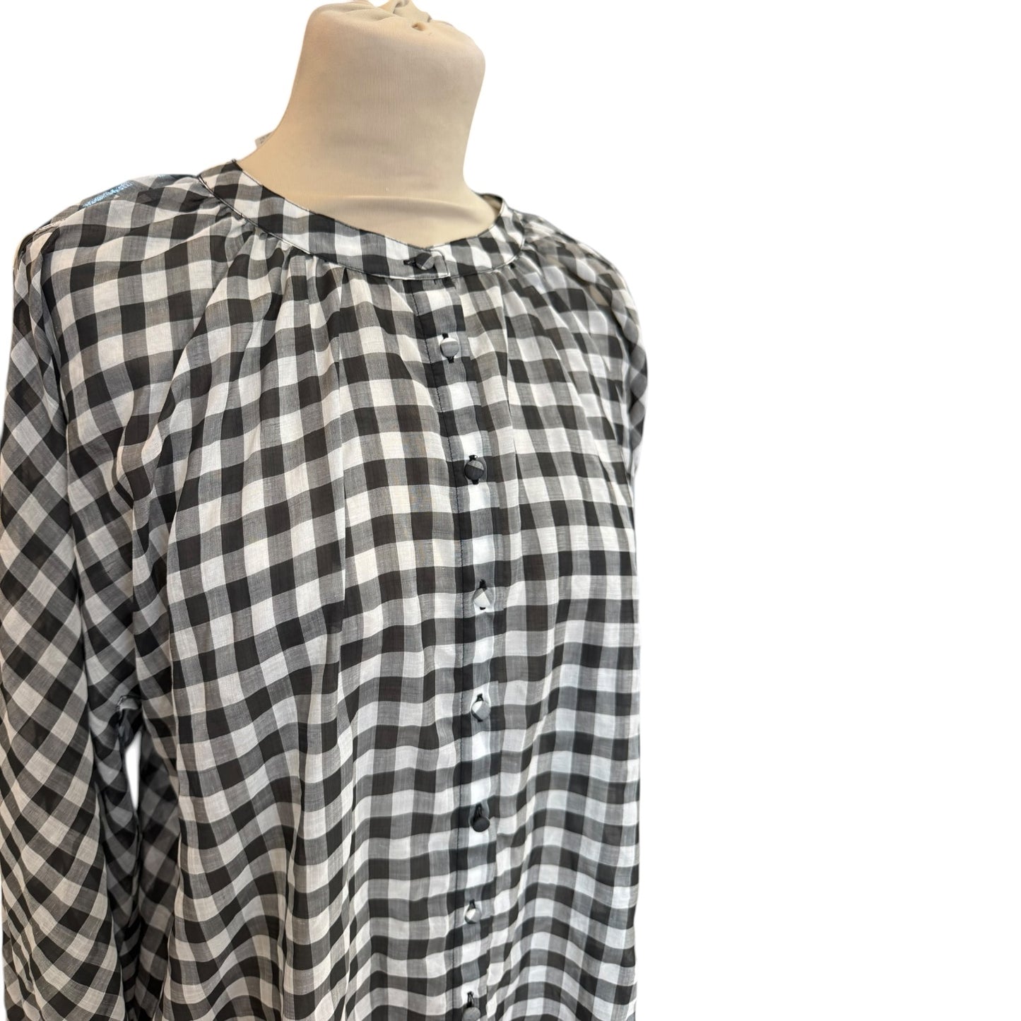 Comptoir des Cotonniers Black and White Gingham Shirt - One Size