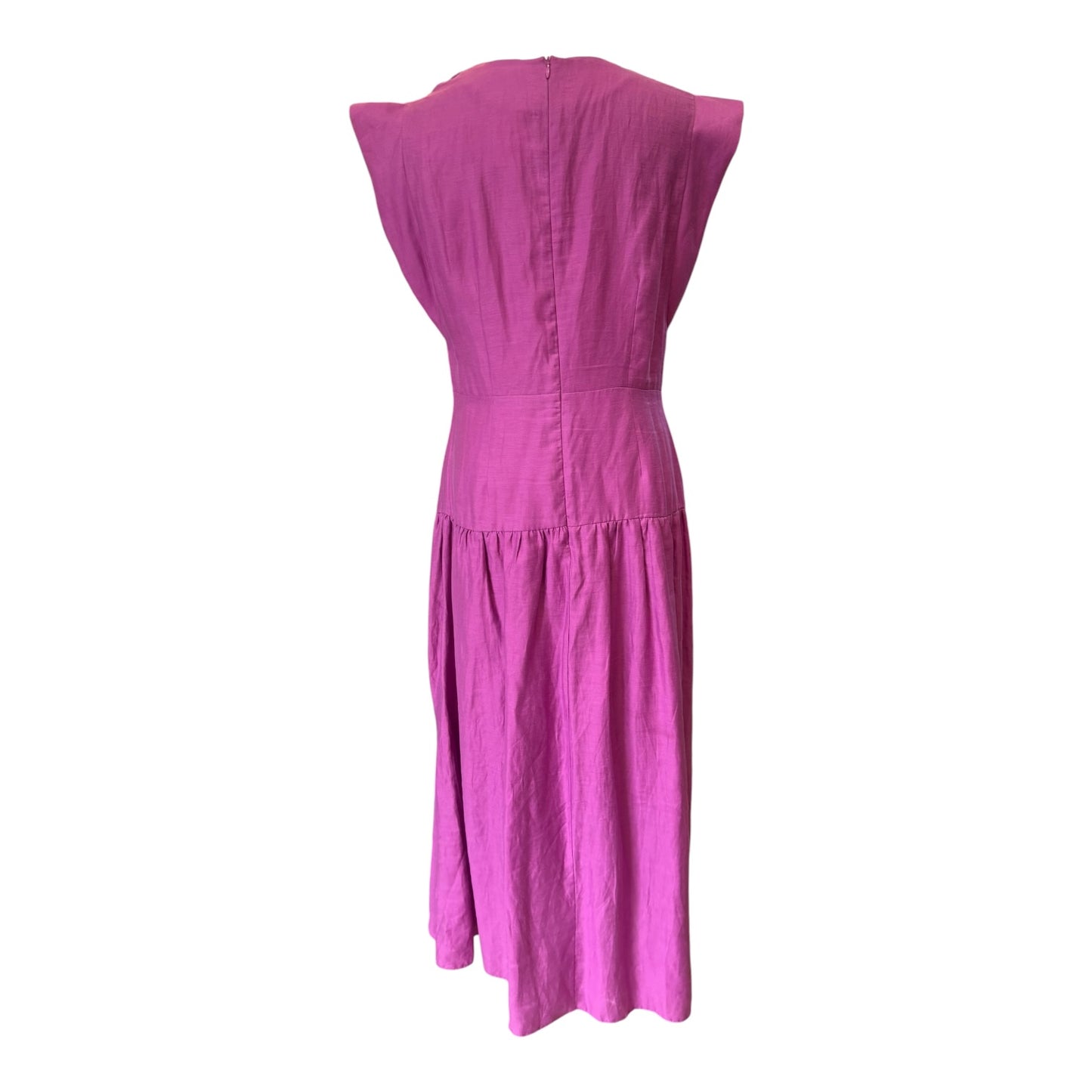 Kameya Pink Floral Embroidered Midi Dress - 10/12