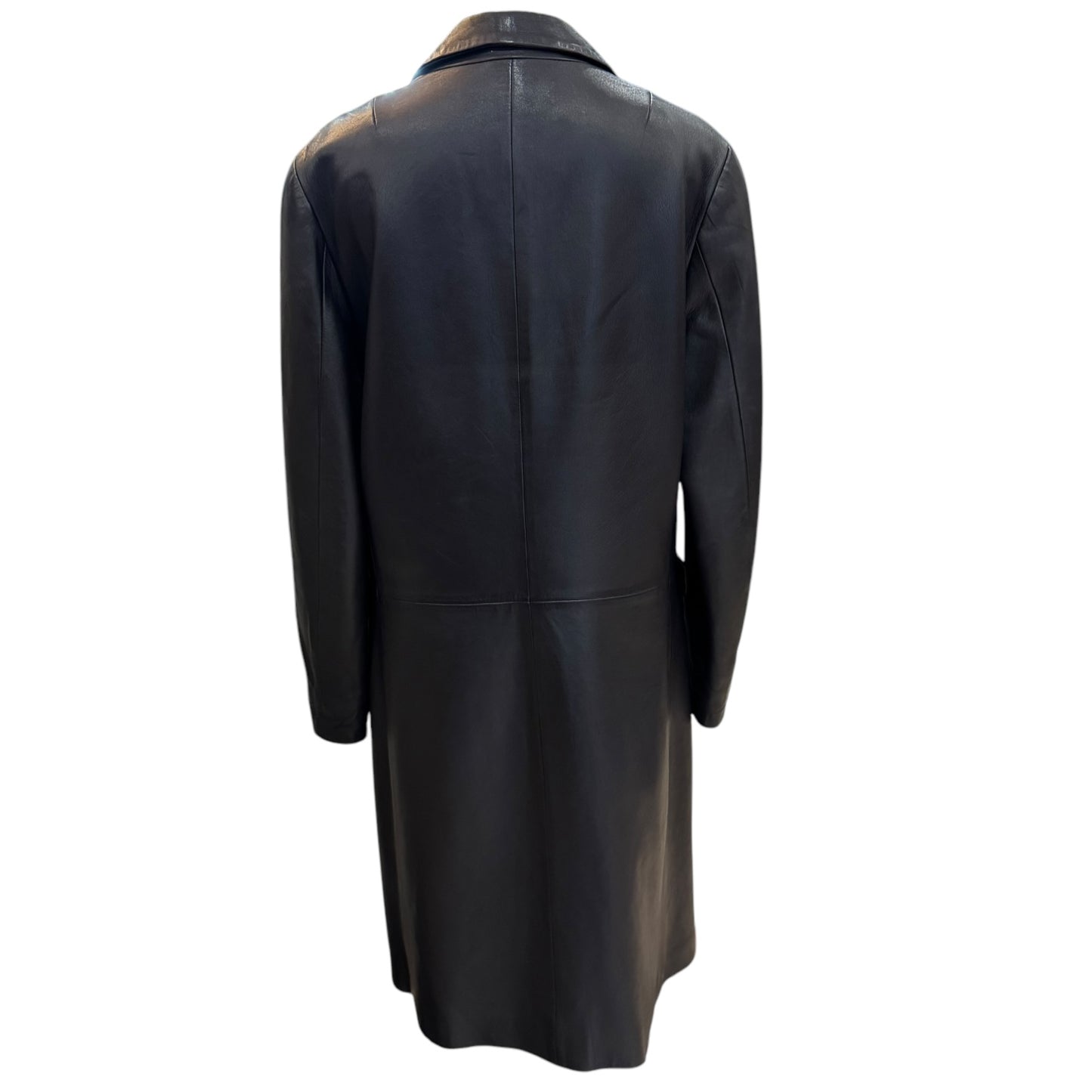 Hamnett Black Leather Coat - 14