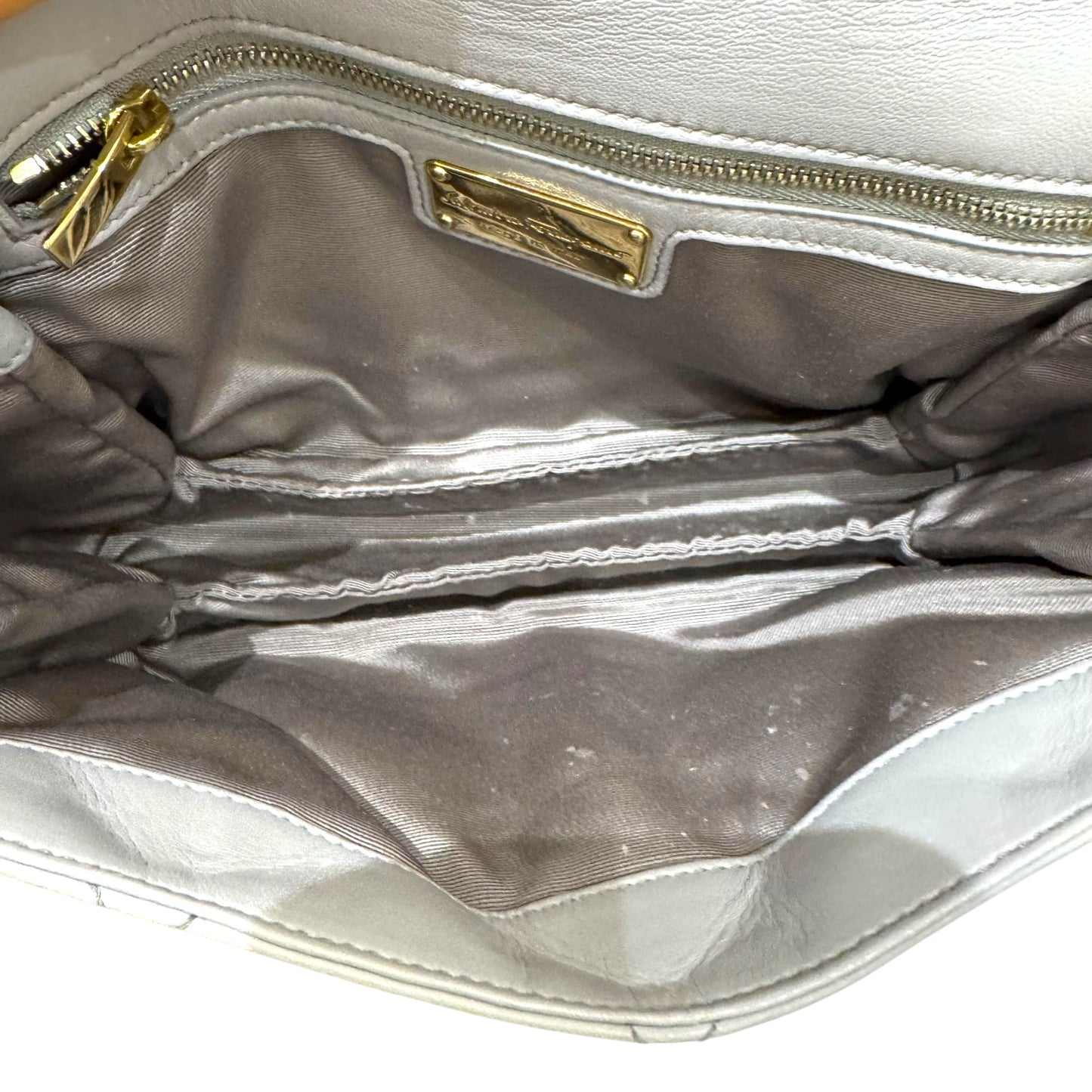 Ferragamo Grey Quilted Shoulder Bag