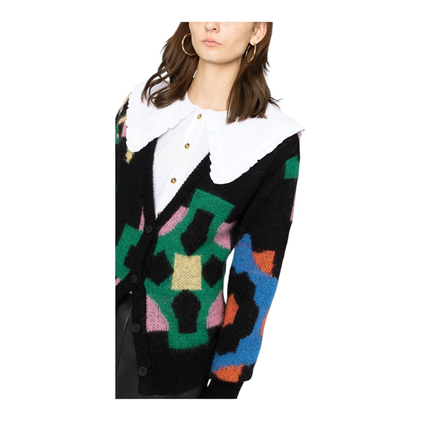 Ganni White Oversized Collar Shirt - 12