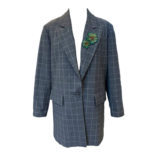 NEW Exquise Check Blazer Jacket with Bird Detail