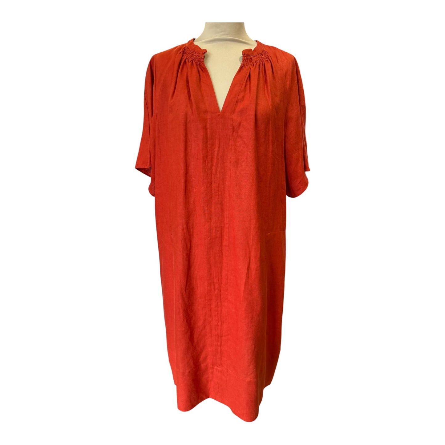 Jigsaw Smocked Pure Linen T-Shirt Dress - 16