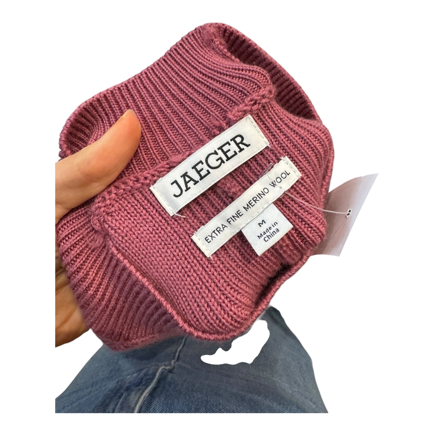 Jigsaw Rose Pink Extra Fine Merino Wool Jumper - 12