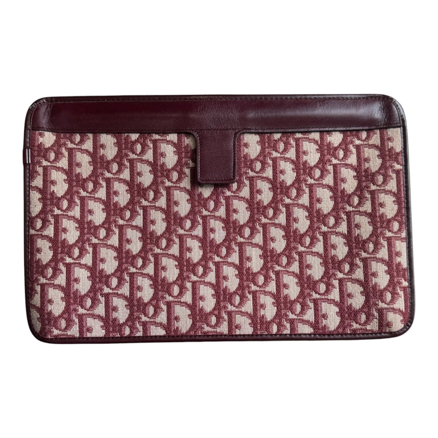 Dior Trotter Print Clutch Bag - Burgundy