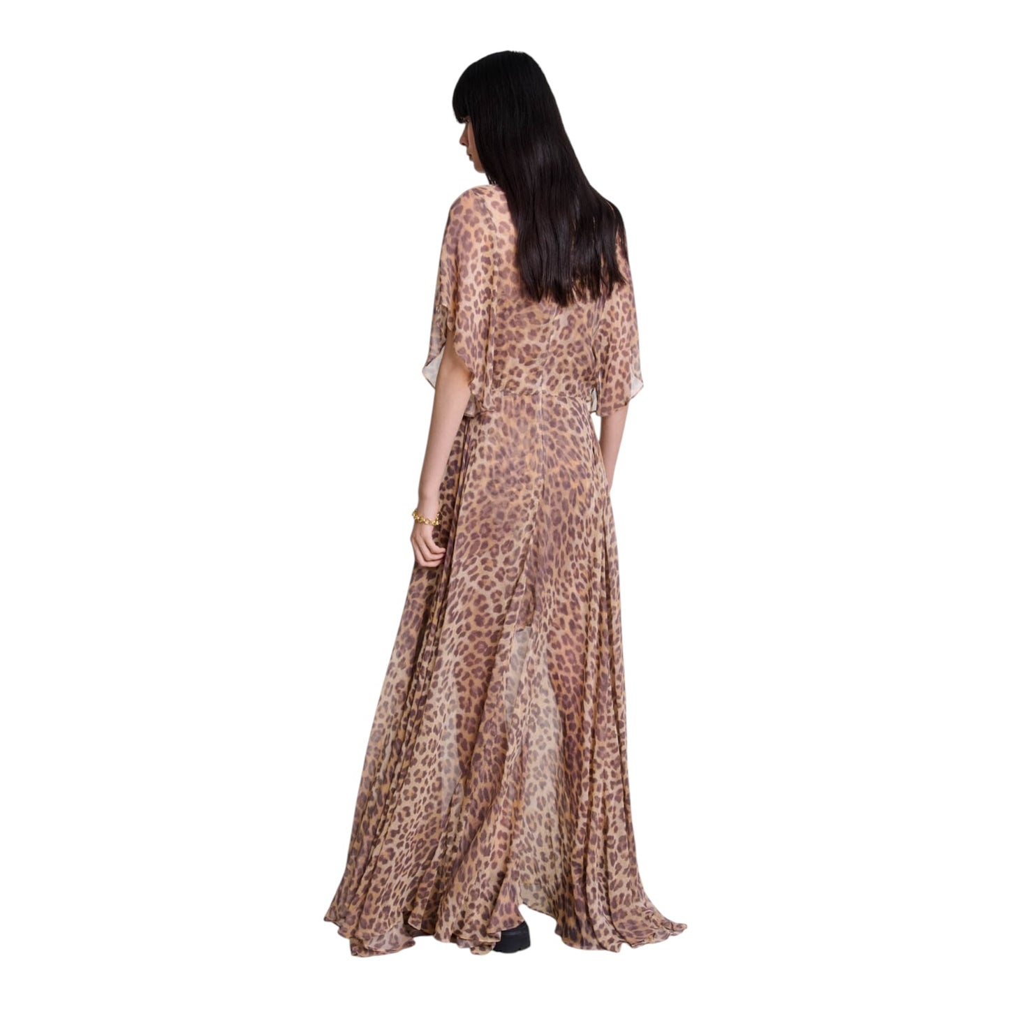 Maje Leopard Print Maxi Dress - 10