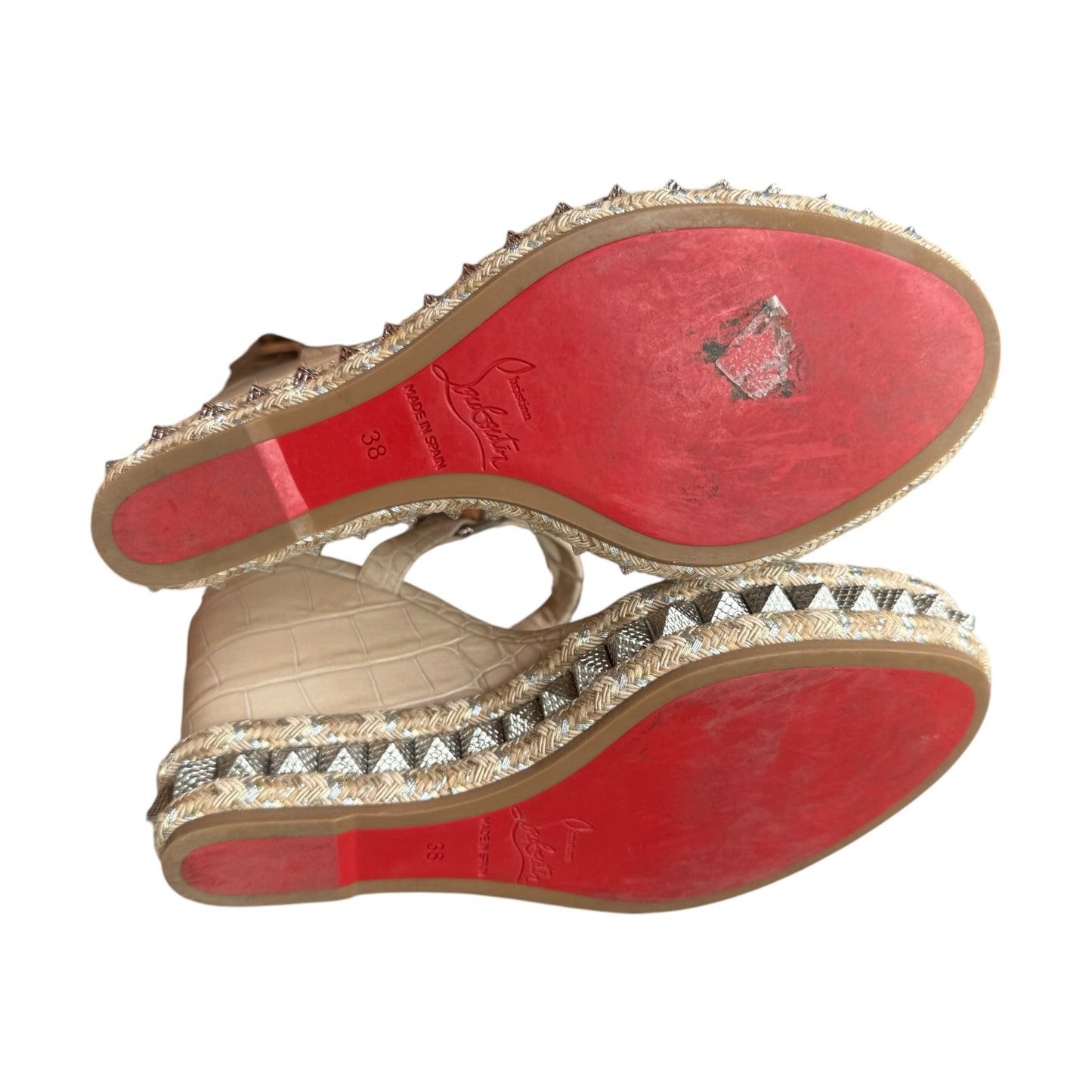 Louboutin Stud Wedge Heels - 38/5