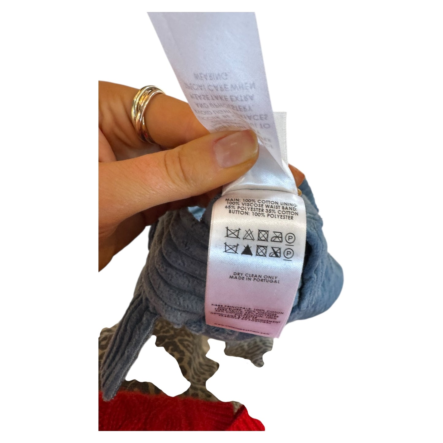 Victoria Beckham Blue Cord Trousers - 8