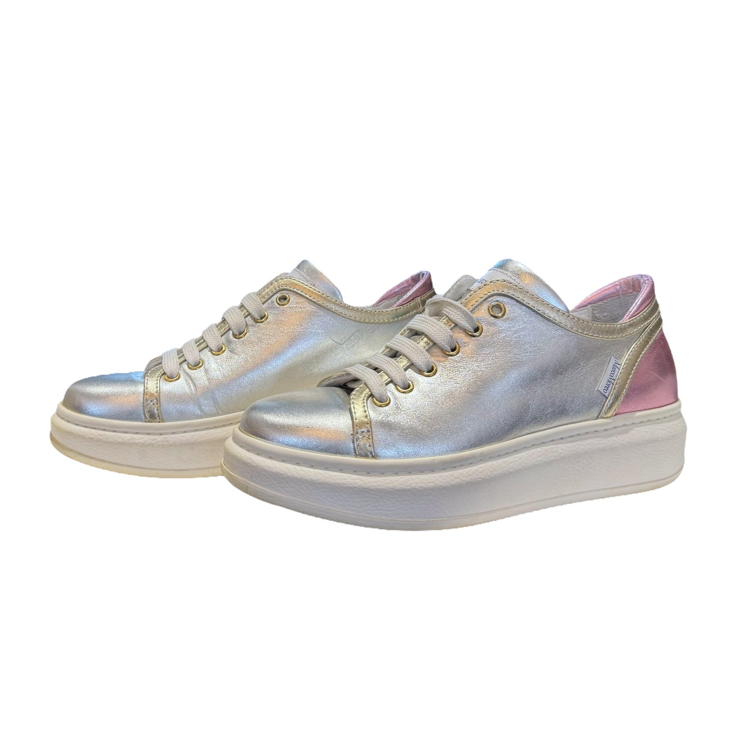 Marco Moreo Silver and Pink Trainers - 5.5