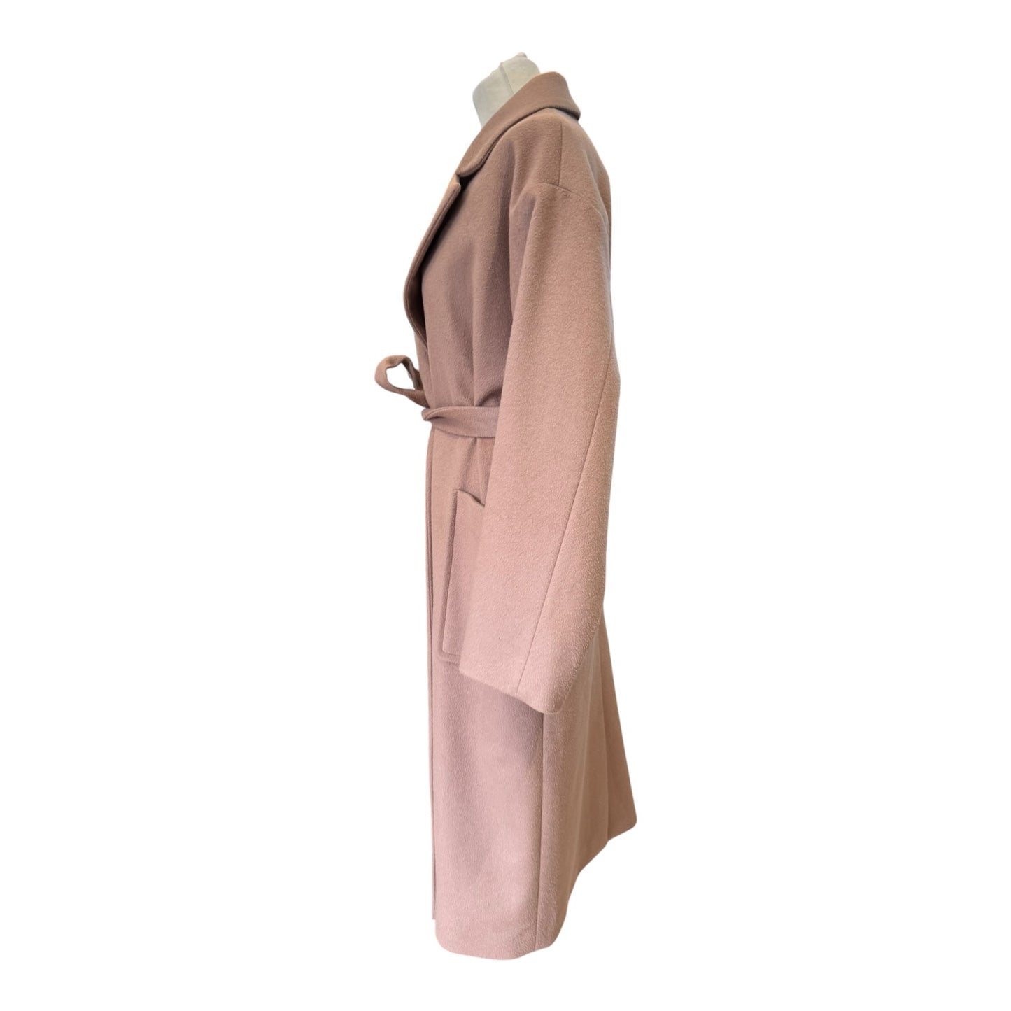 Jigsaw Blush Rose Wrap Wool and Cashmere Coat - 12