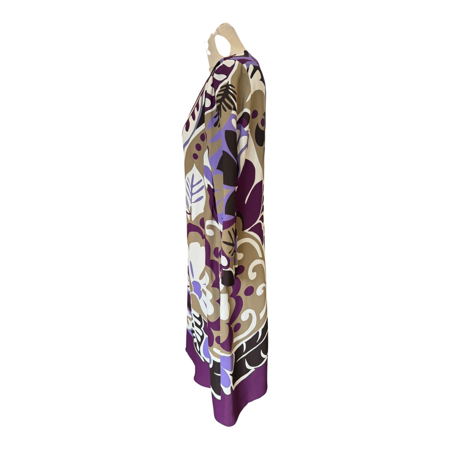 Luisa Cerano Purple Floral A Line Dress - 14