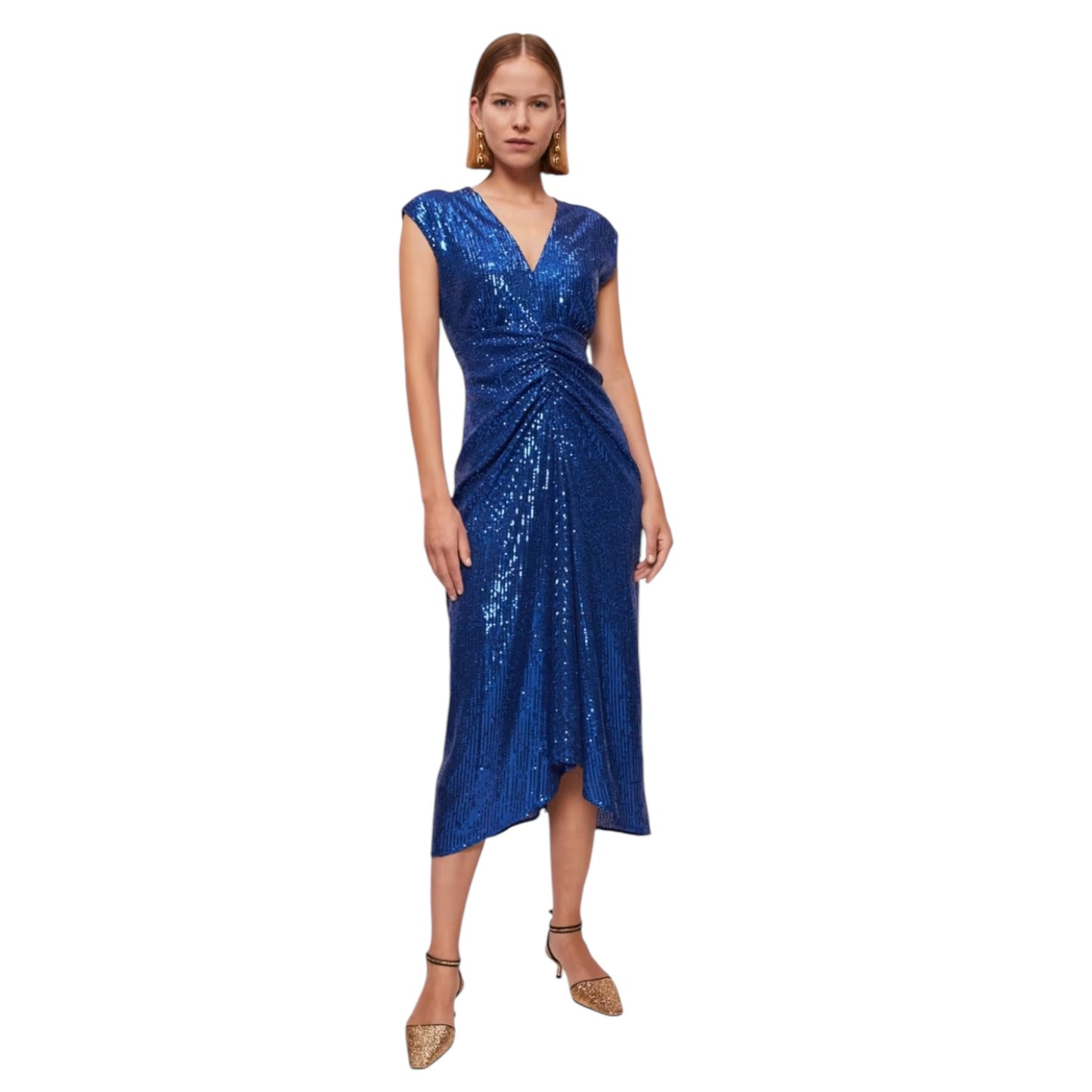 Jigsaw Blue Sparkly Dress - 8 - NEW