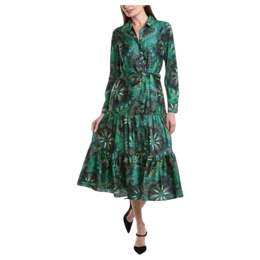 Kobi Halperin Romani-Tiered Paisley Print Midi Dress - 8/10