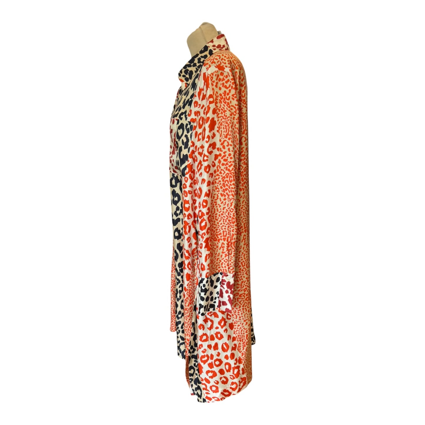Luisa Cerano Silk Shirt Dress - 12/14 - NEW
