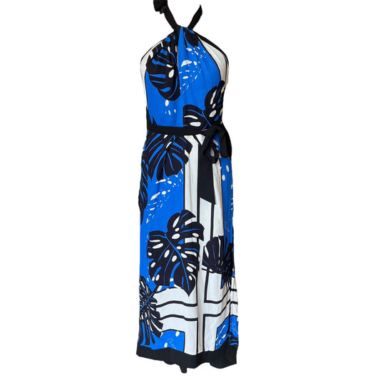 Reiss Blue and Black Halter Dress - 8 - NEW