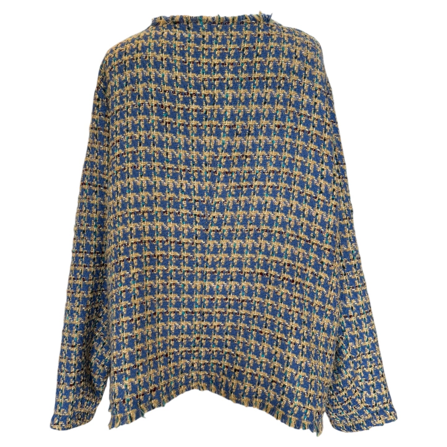 Gerry Weber Blue & Camel Houndstooth Jacket - 22 - NEW