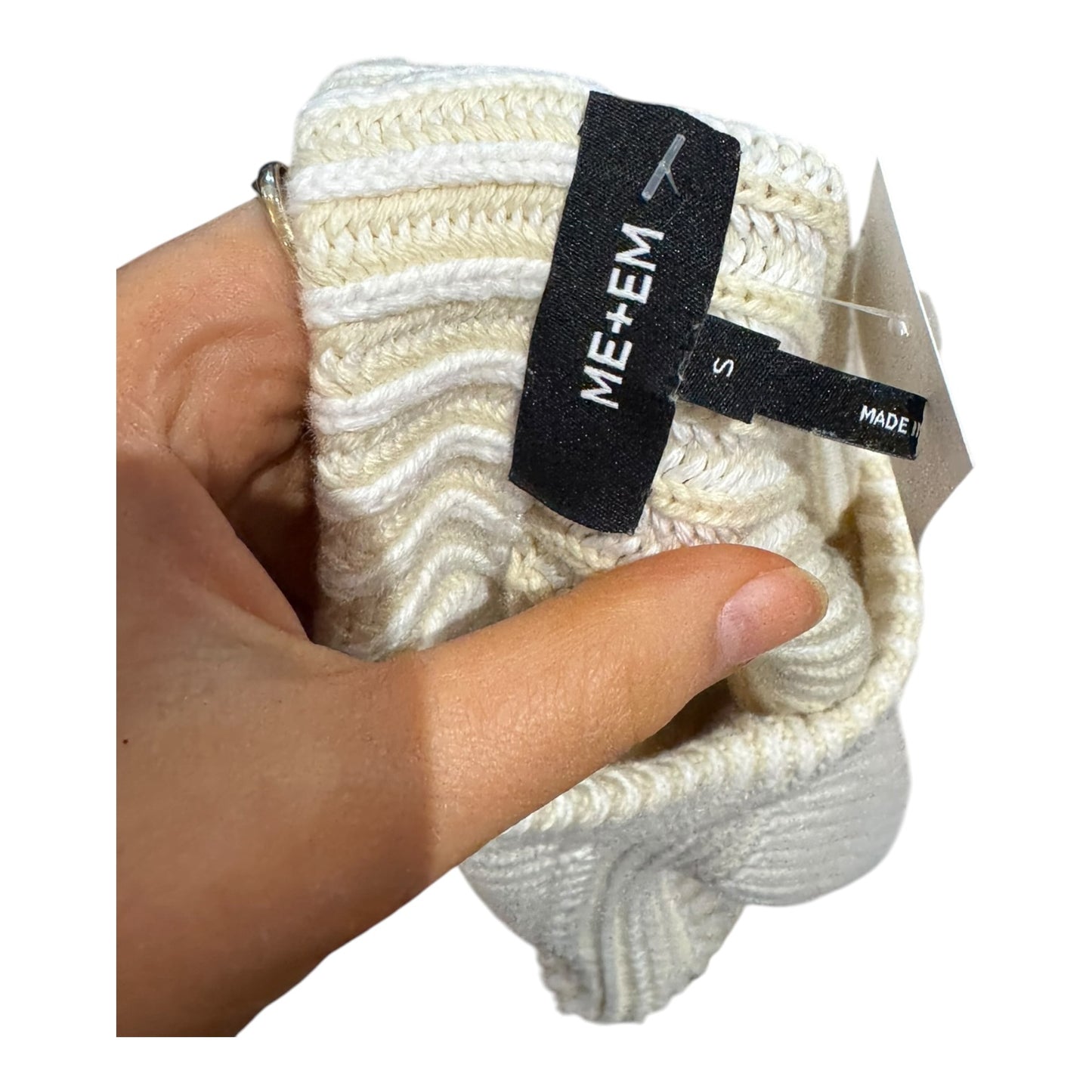 Me + Em Cream Cotton Crewneck Jumper - 10