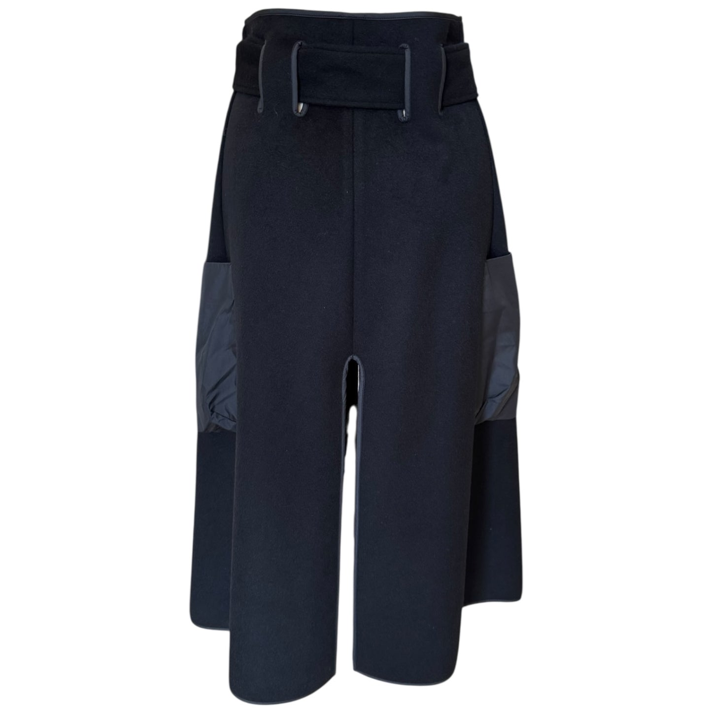 COS Black Double Faced Wool Hybrid Skirt - 10