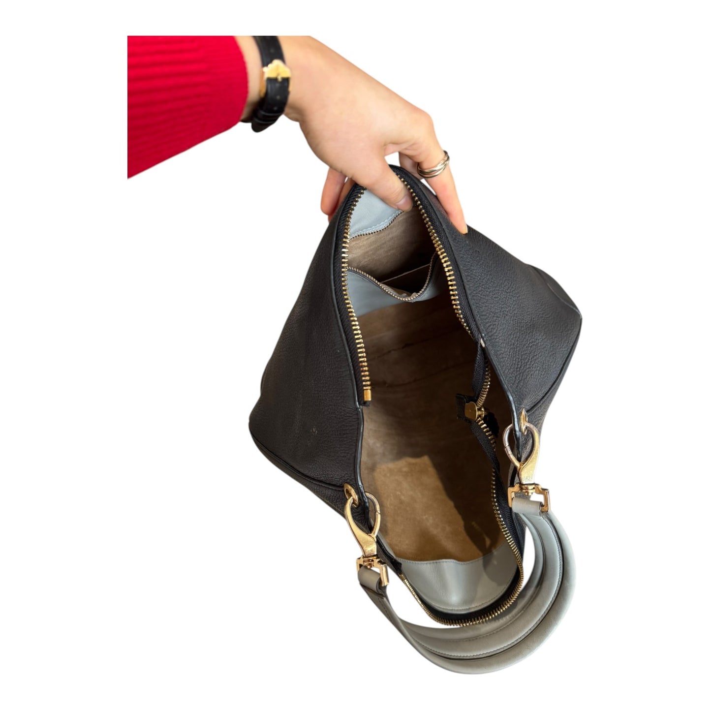 Anya Hindmarch Black and Grey Handbag