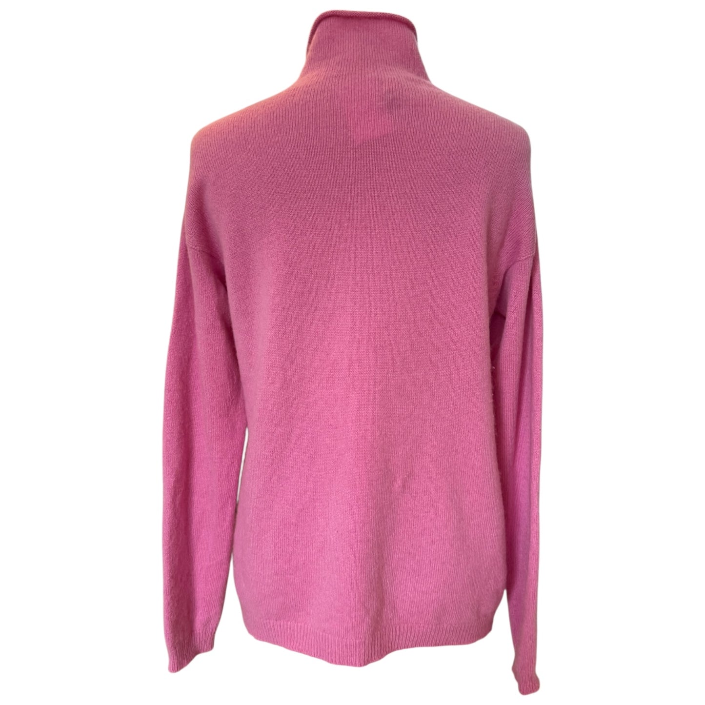 'S Max Mara Pink Knit Polo Neck Sweater - 10