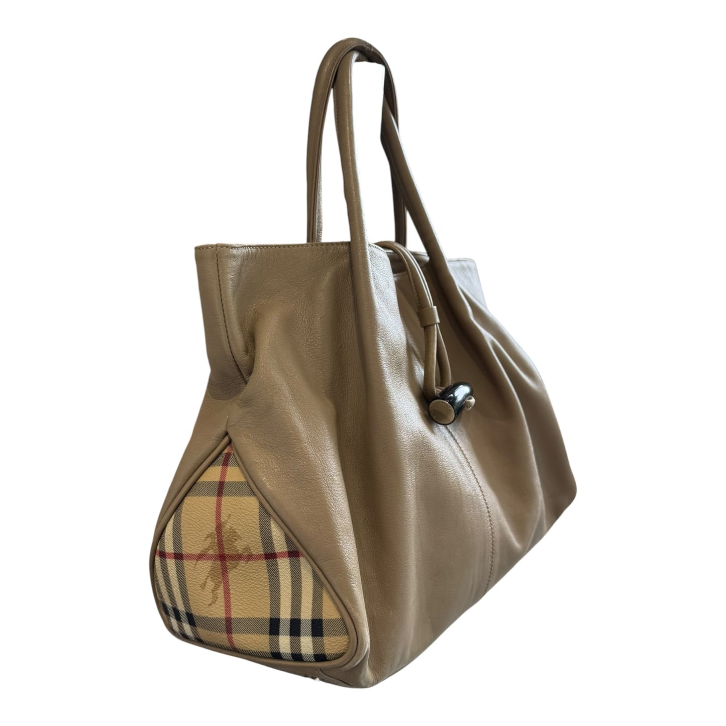 Burberry Horn Toggle Taupe Bag