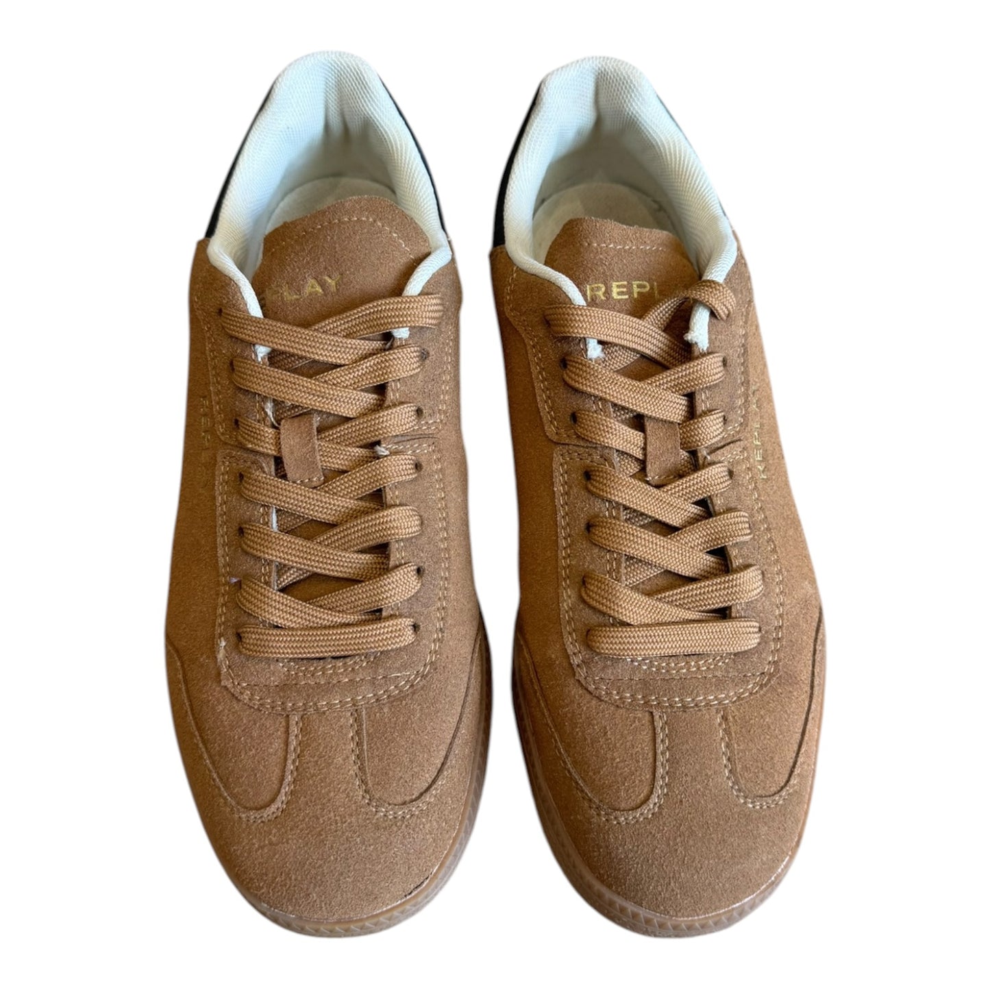 Replay Tan Suede Trainers - 39/6