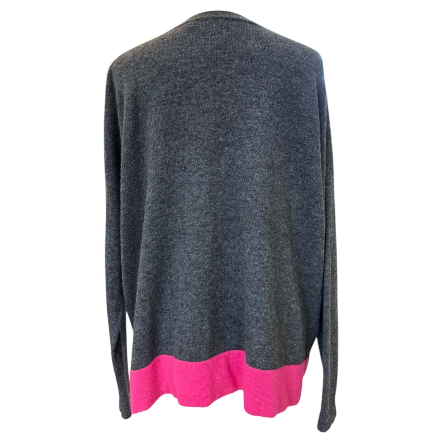 Moray Grey and Cerise Cashmere Cardigan - 12