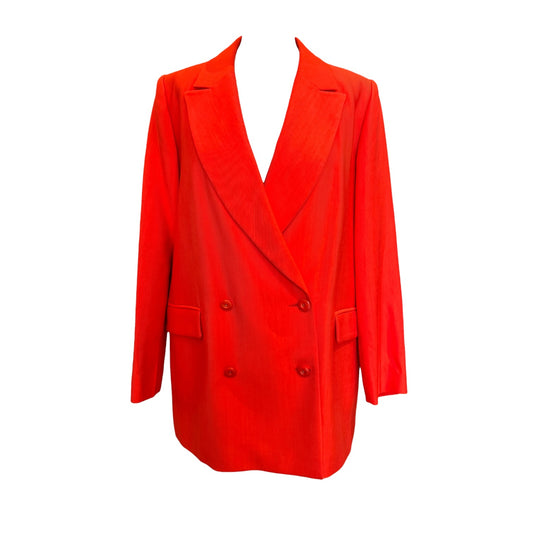 Tara Jarmon Orange Long Line Blazer - 14