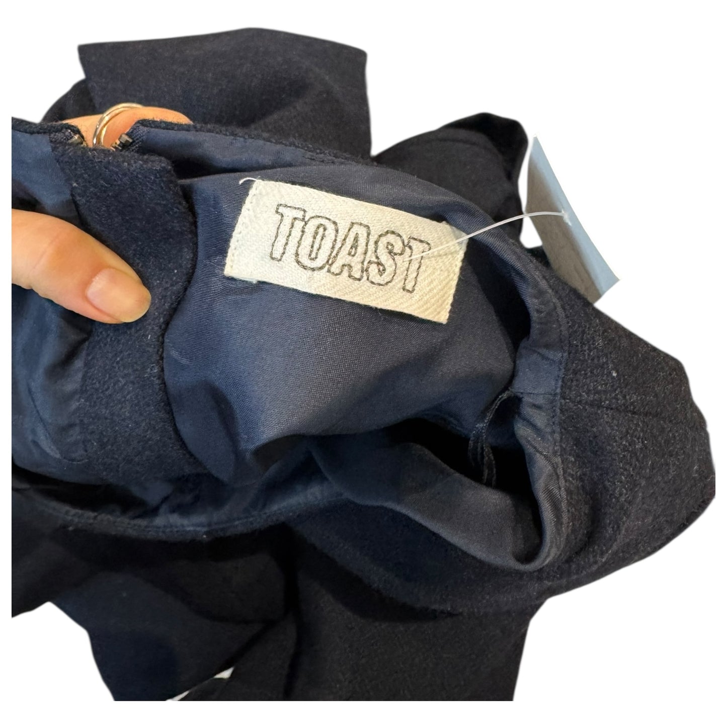 Toast Navy Wool Dress - 12/14