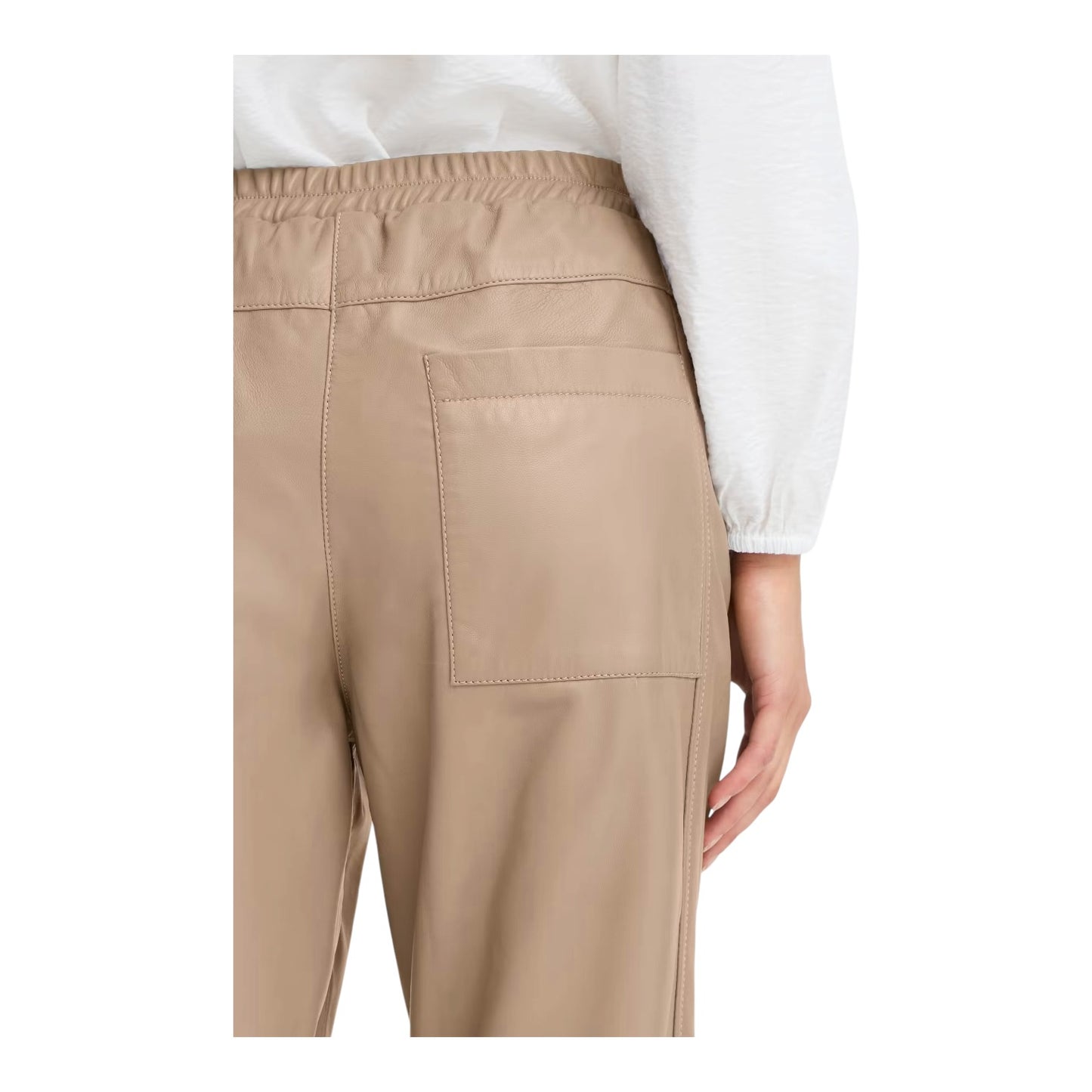 Fransa Taupe Leather Two Piece - 10 - NEW