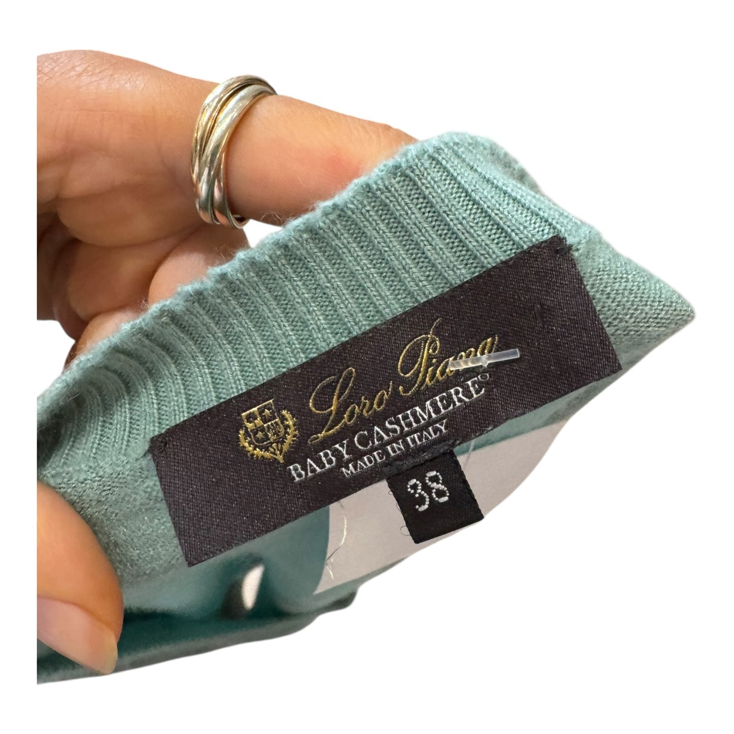 Loro Piana Baby Cashmere Sea Green Cardigan - 10/12