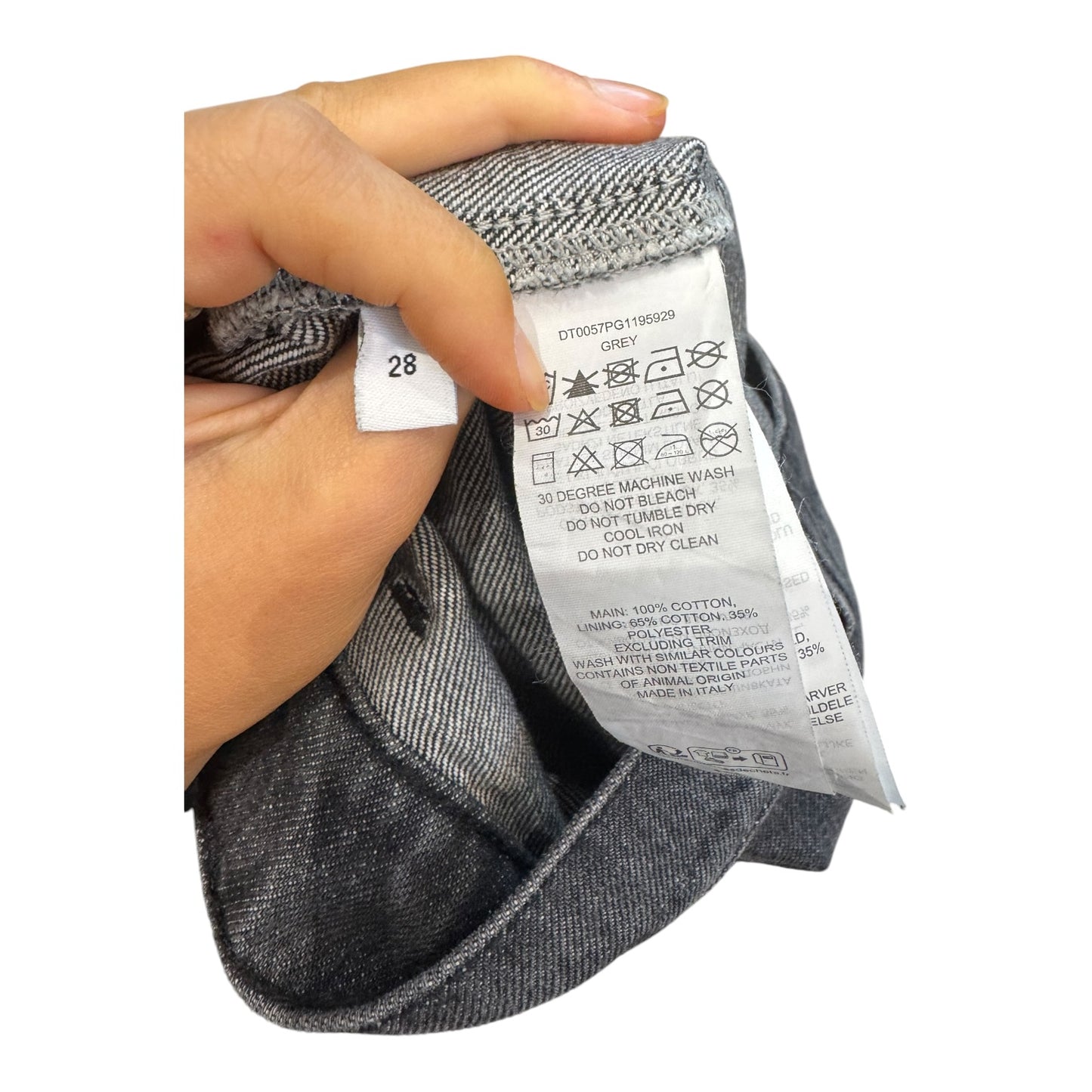 JW Anderson Grey Twisted Workwear Jeans - W28/UK12