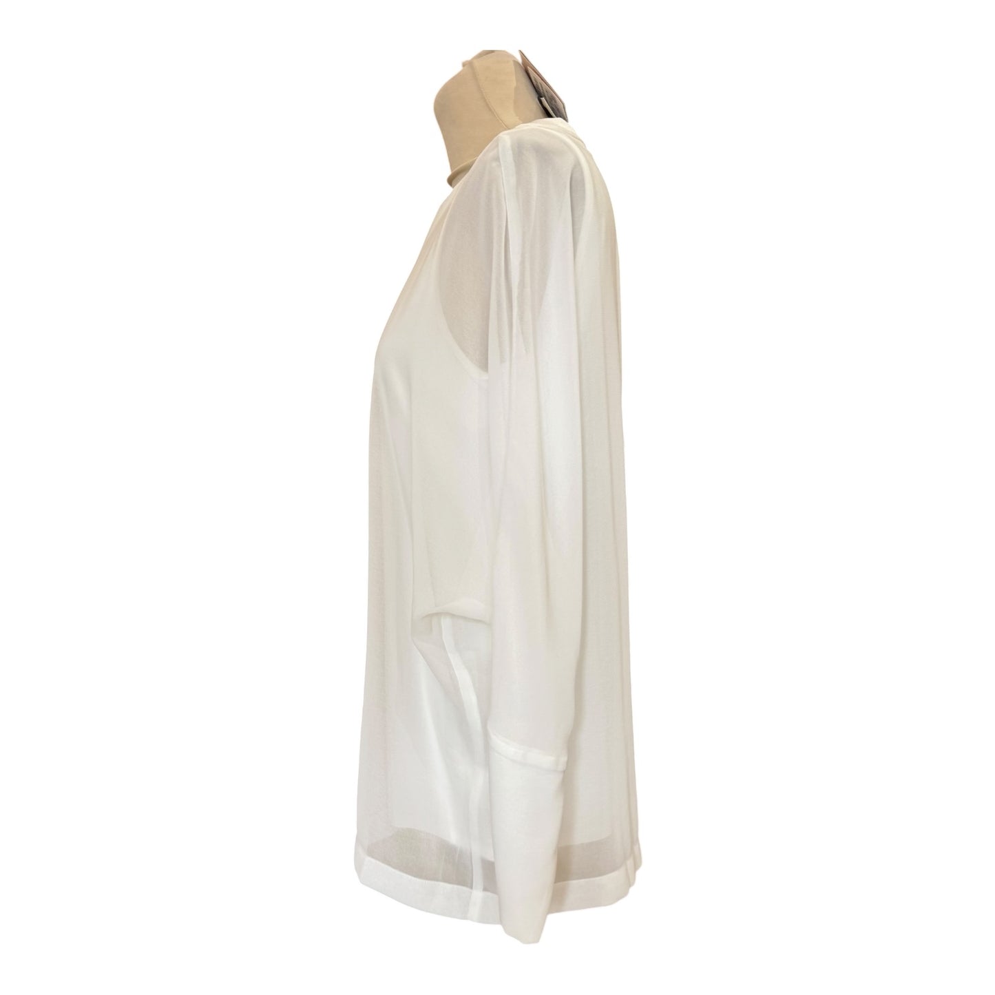 Marc Cain White Layered Top - 12/14 - NEW