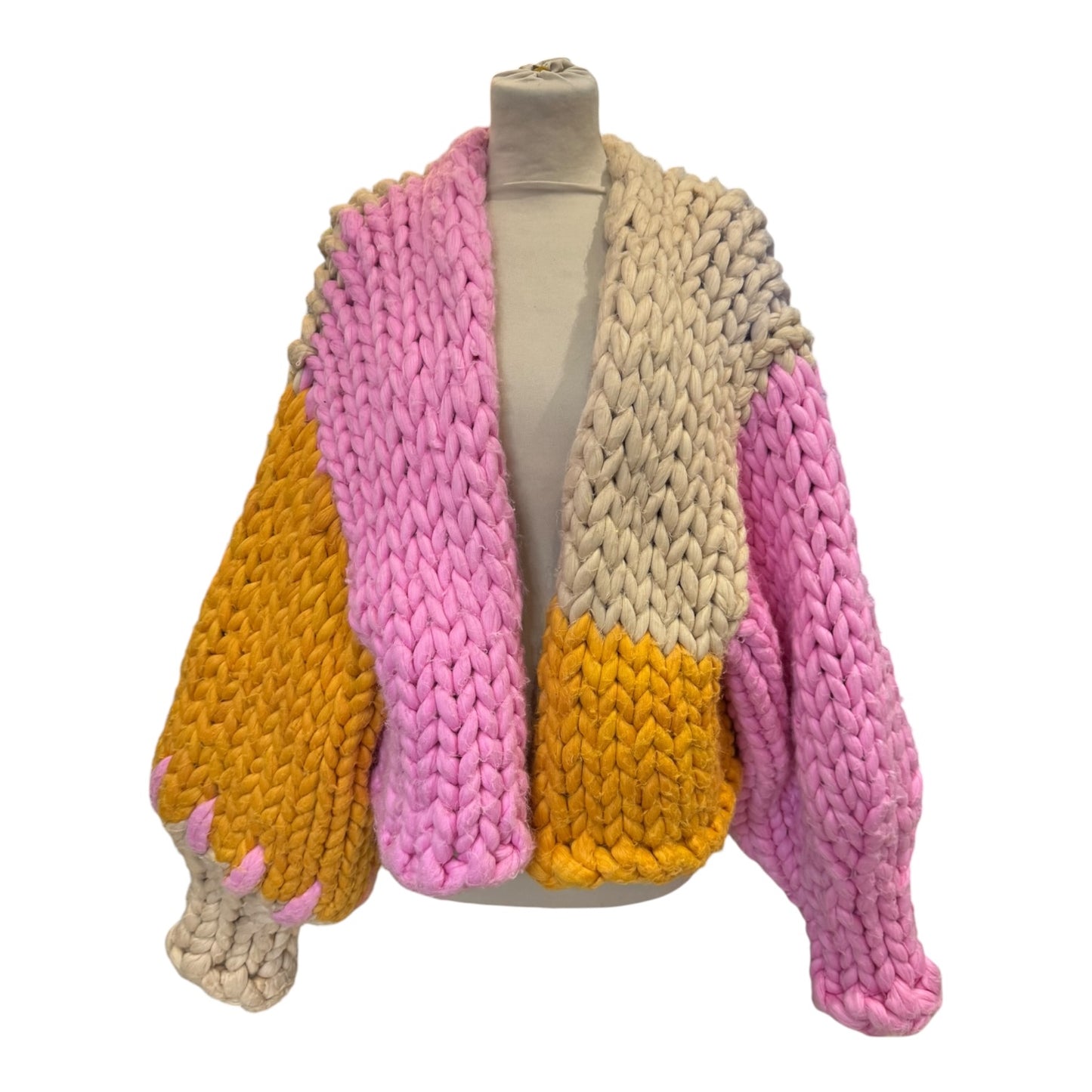 Hope MacAulay Athena Colossal Knit Jacket in Cotton Candy