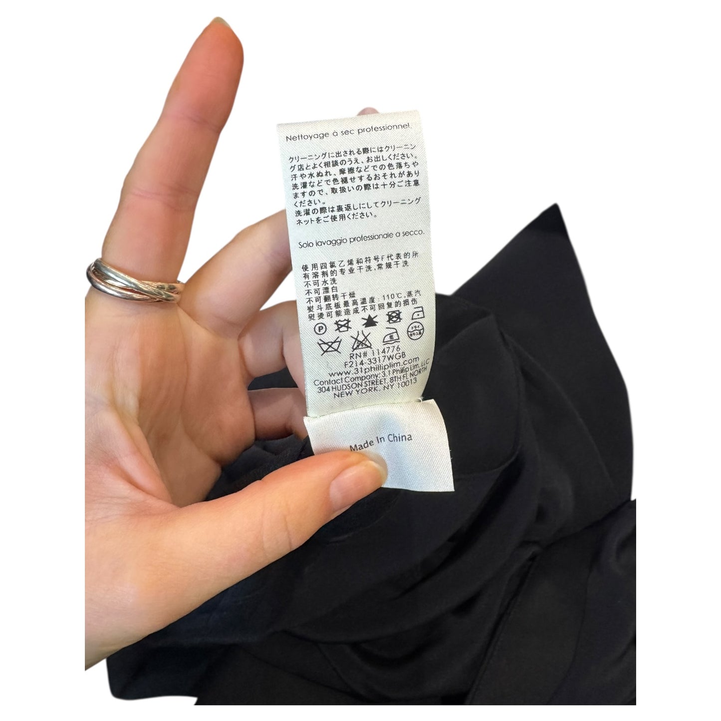 Philip Lim Black Asymmetric Wool and Silk Skirt - 10