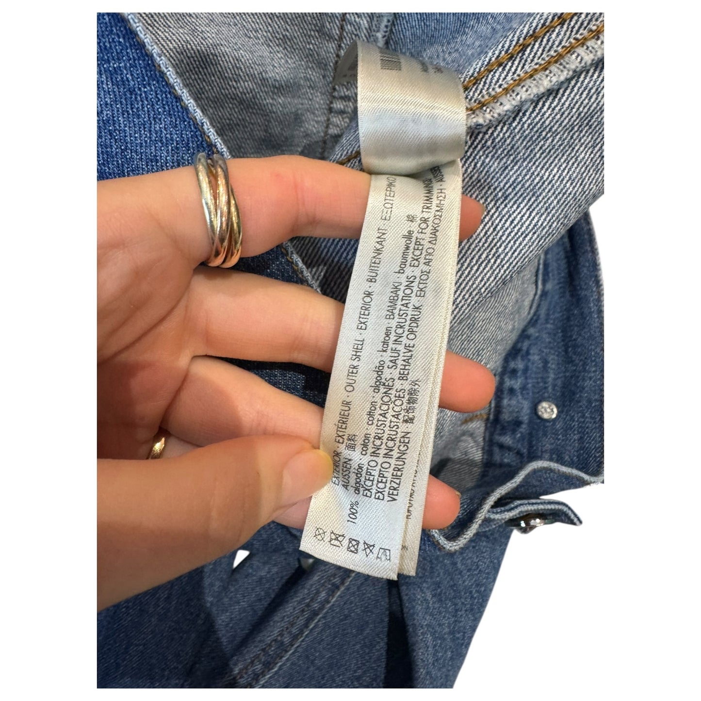 Uterqüe Denim Pearl Jacket - 10/12