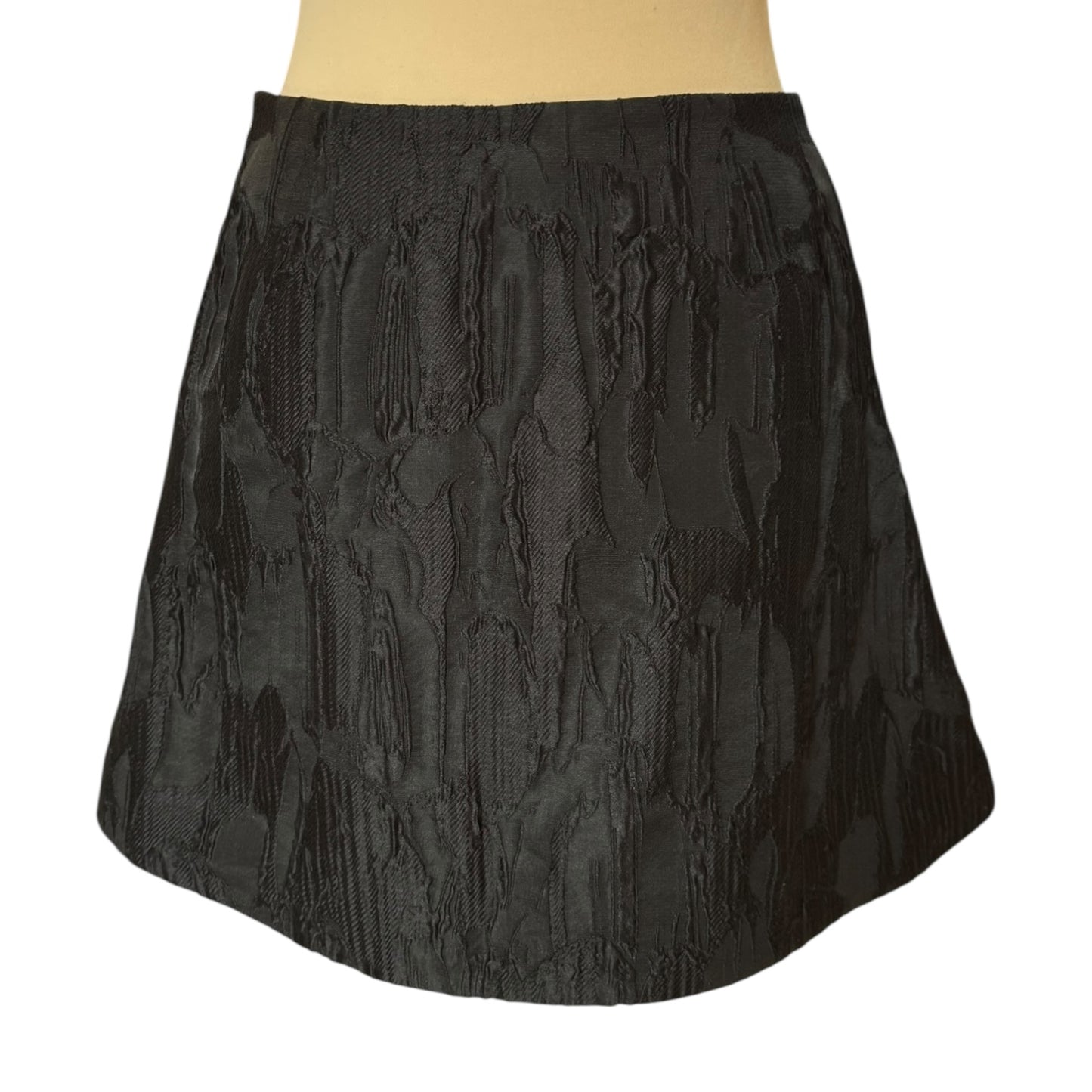COS Short Black Jacquard Skirt - 8/10