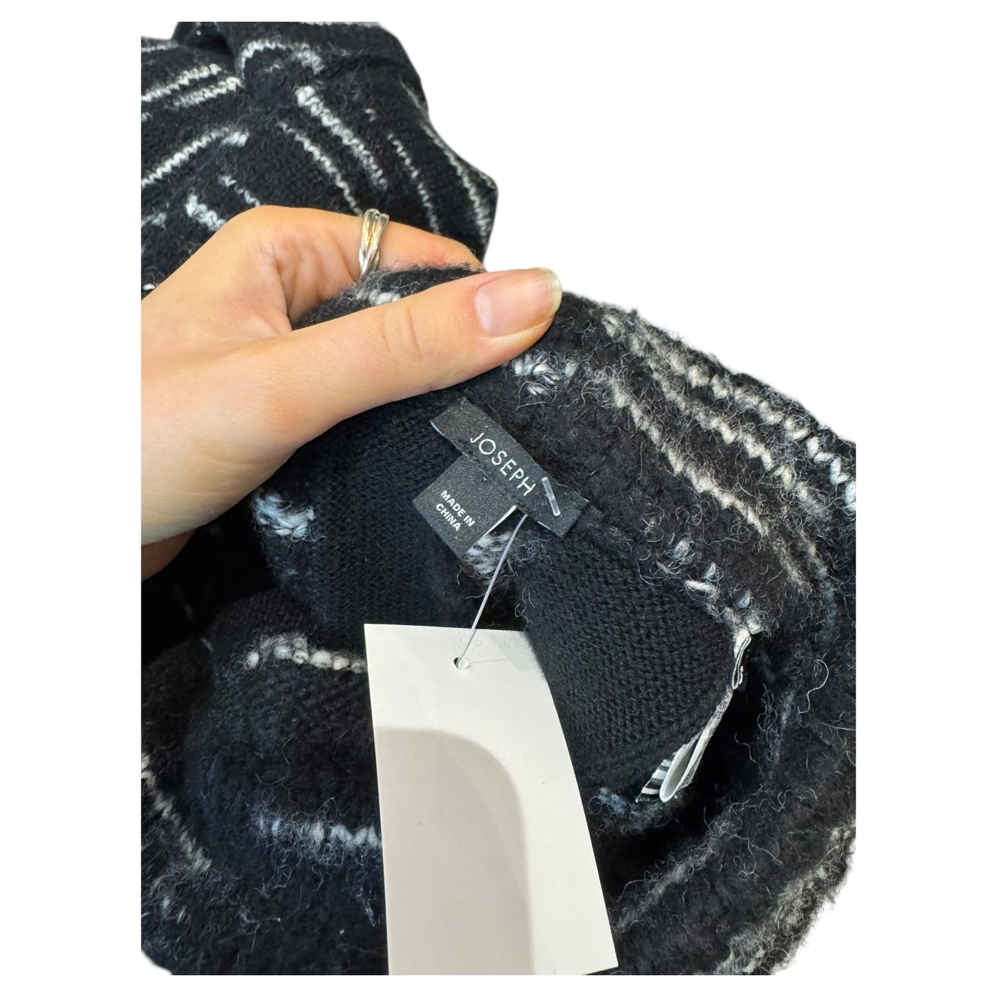 Joseph Black and White Printed Yarn Skirt - 10