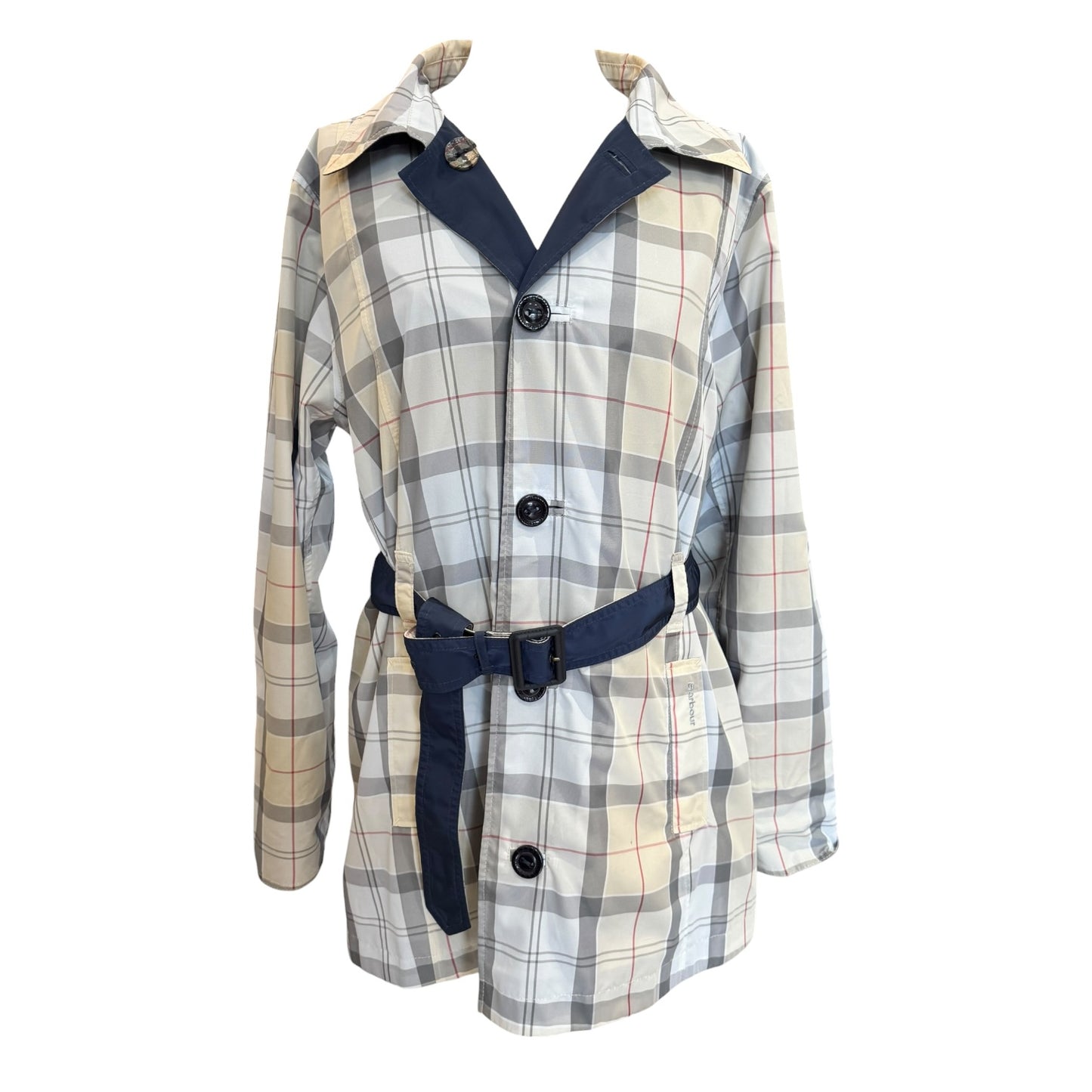 Barbour Navy and Check Reversible Coat - 18