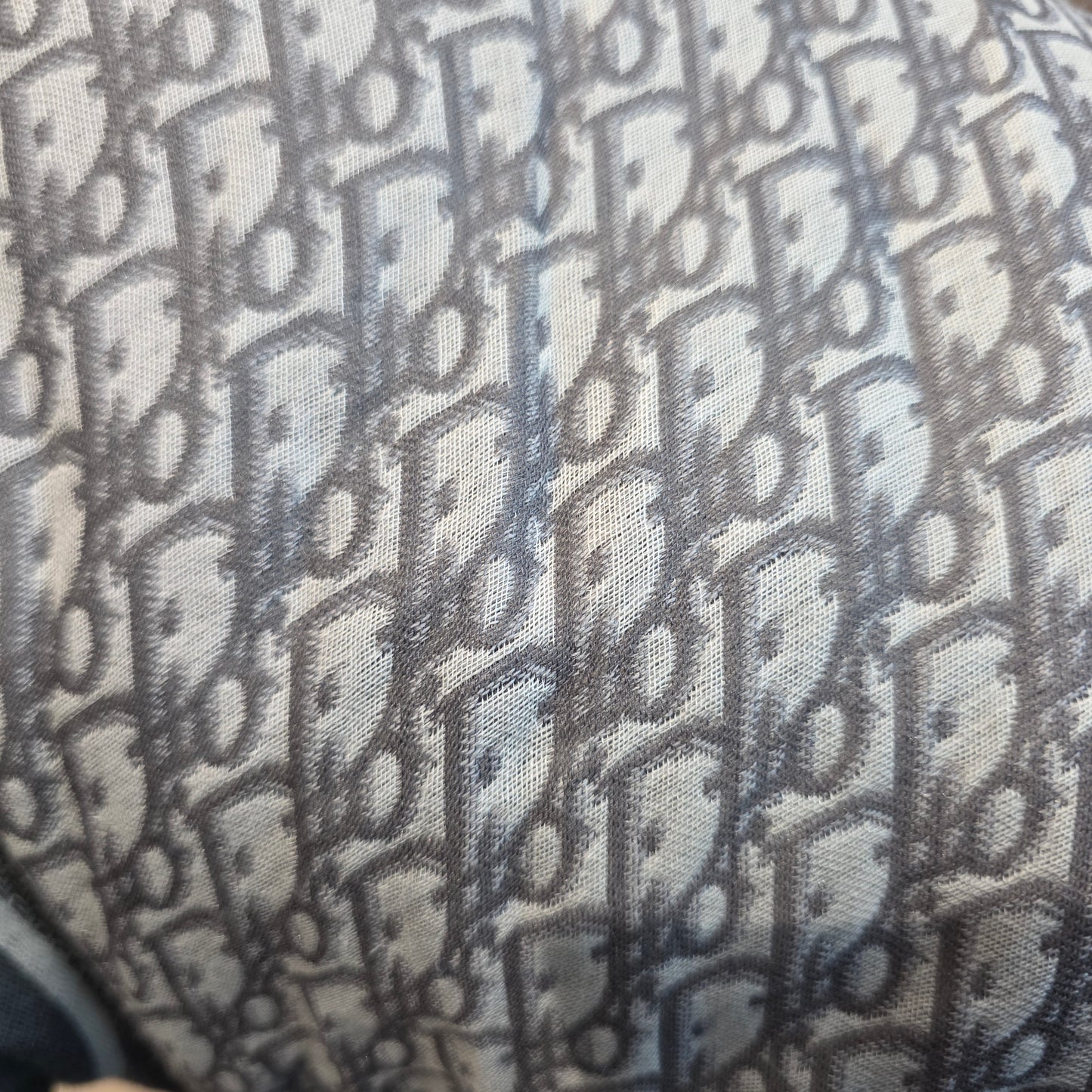 Christian Dior Grey Logo Shawl