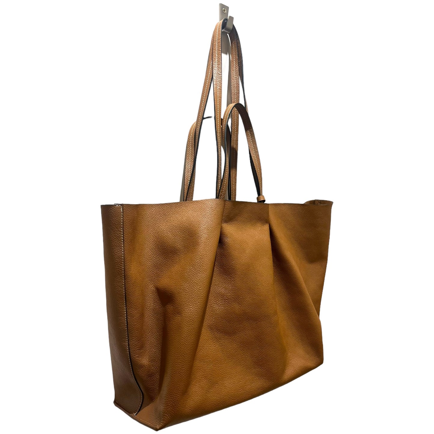 NEW & Other Stories Tan Leather Tote Bag