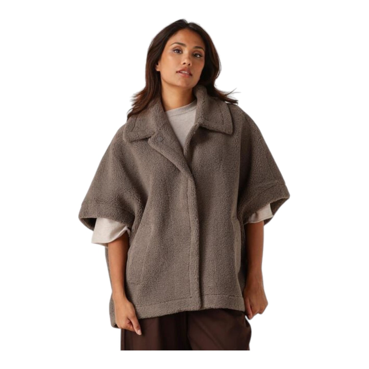 Knit-Ted Taupe Sleeveless Jacket - 10