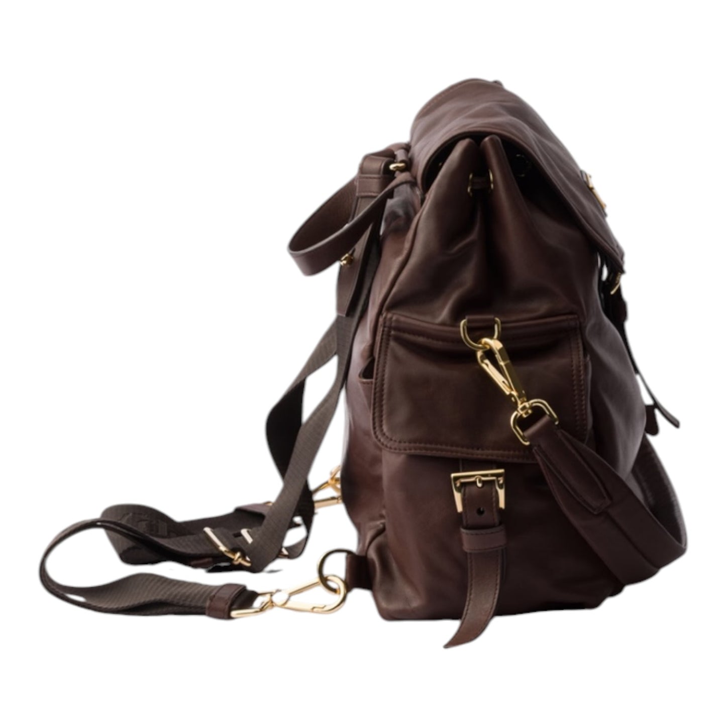 Prada Explore Medium Brown Nappa Leather Backpack