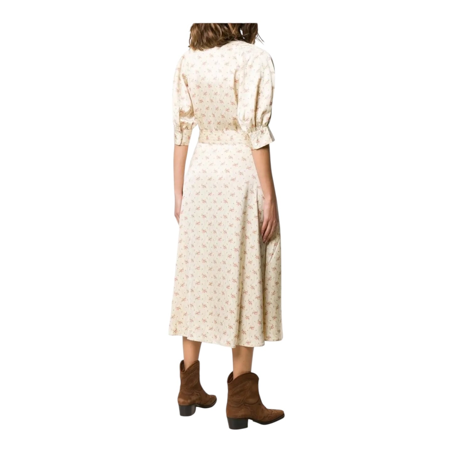 Ralph Lauren Floral Print Satin Tea Dress - 10