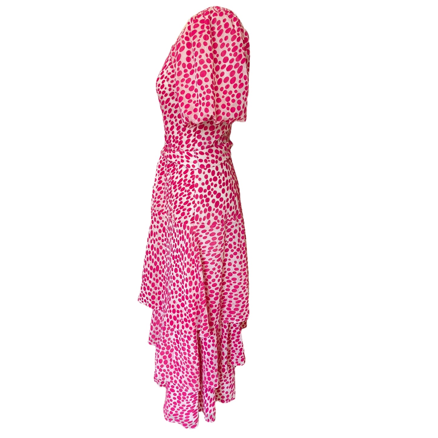 Whistles Pink Spotty Dress - 8 - NEW