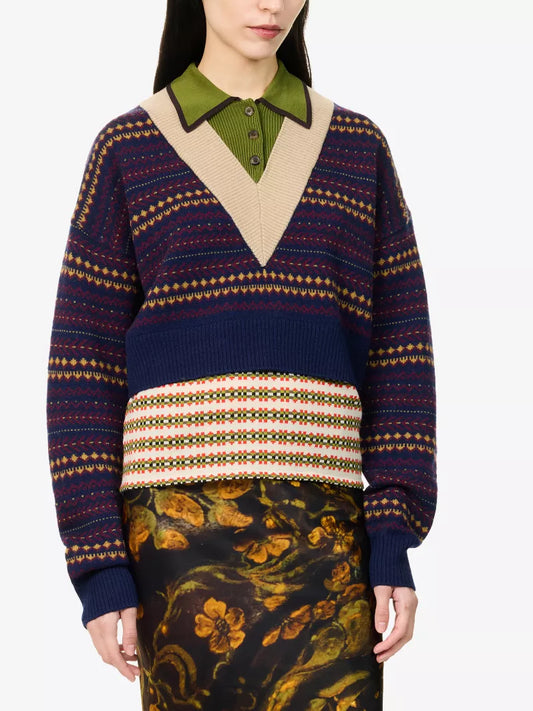 Dries Van Noten Toinette Wool Blend Jumper - XS