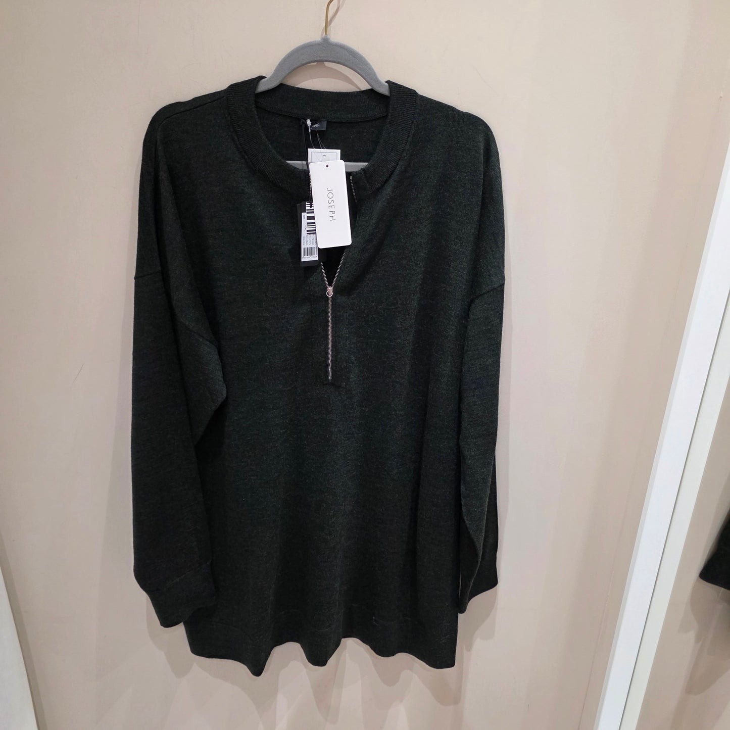Joseph Half Zip Wool Sweater - M